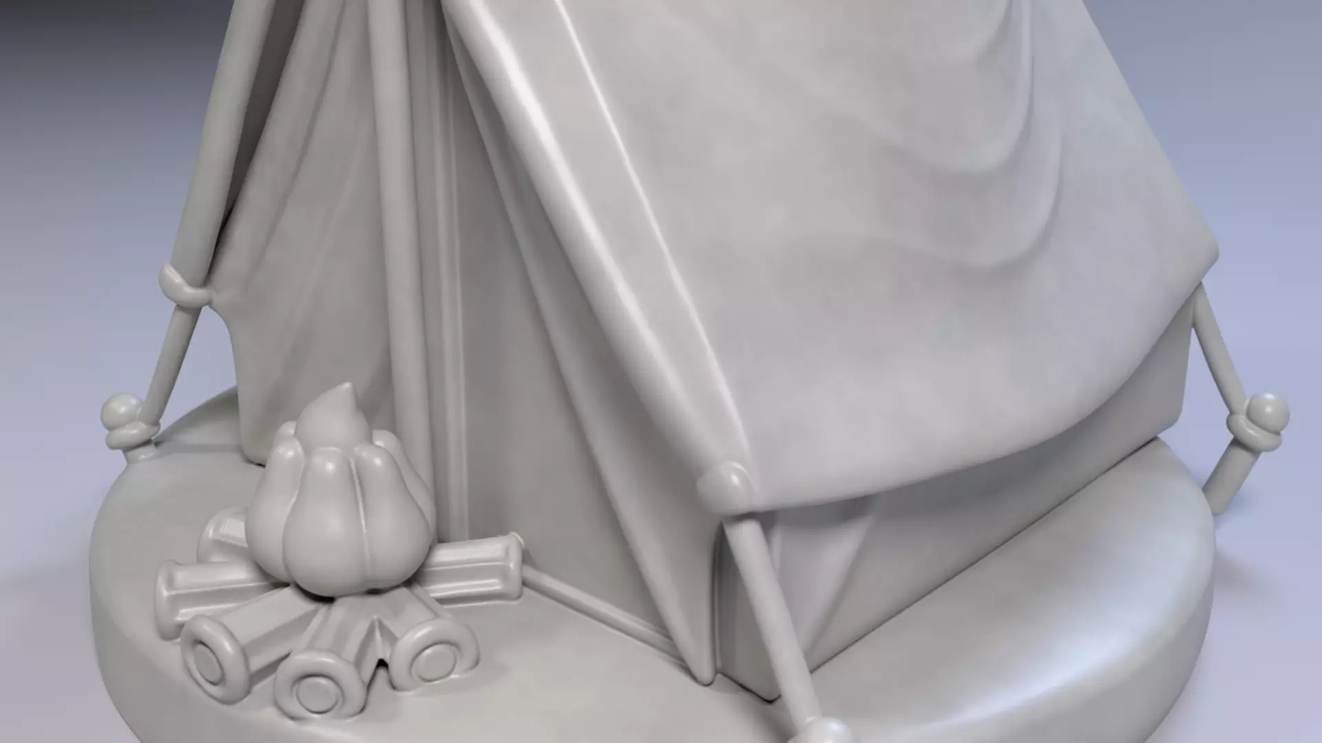 Camping Tent Pen Holder Wilderness Desk Organizer STL File 3D 3D print model_10