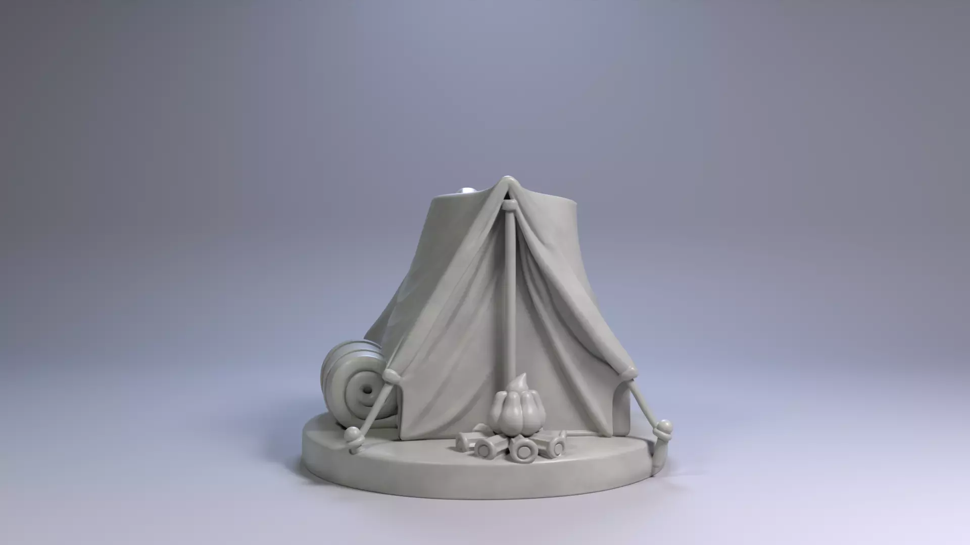 Camping Tent Pen Holder Wilderness Desk Organizer STL File 3D 3D print model_23