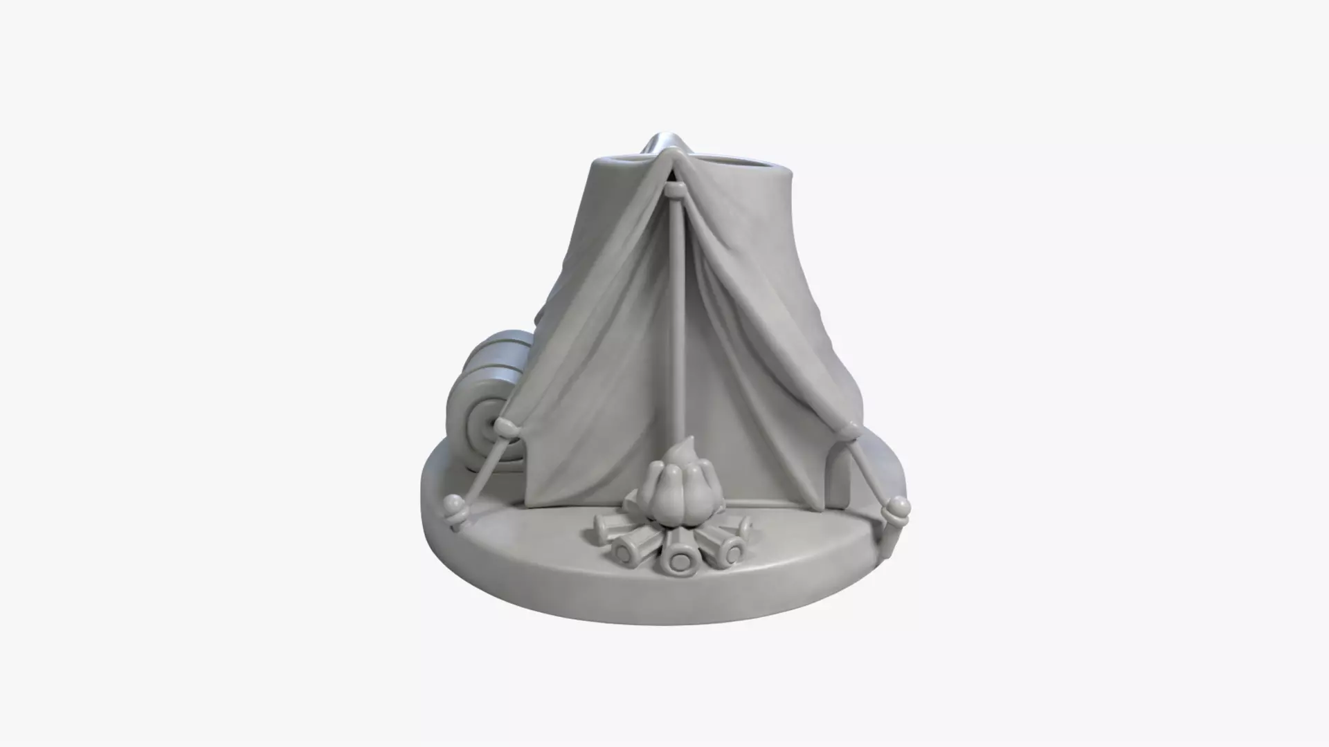 Camping Tent Pen Holder Wilderness Desk Organizer STL File 3D 3D print model_0