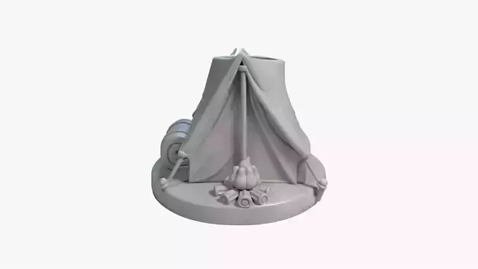 Camping Tent Pen Holder Wilderness Desk Organizer STL File 3D 3D print model