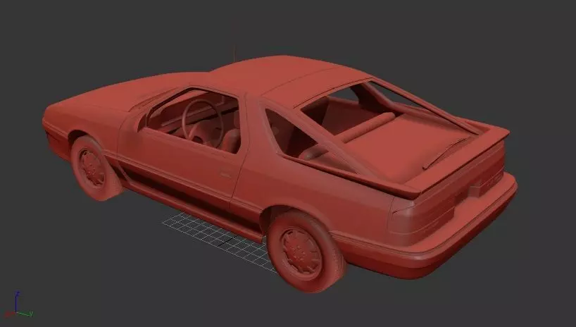 Chrysler Daytona Shelby Z 1987 3D print model_2