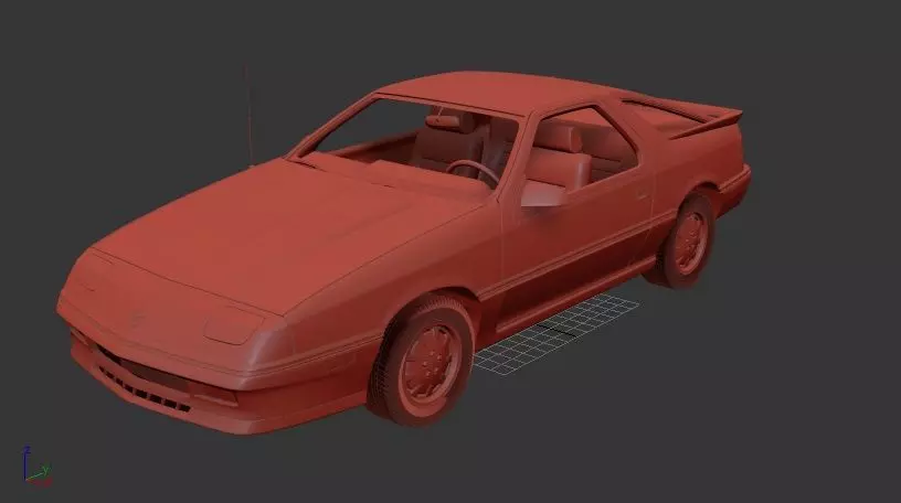 Chrysler Daytona Shelby Z 1987 3D print model_1