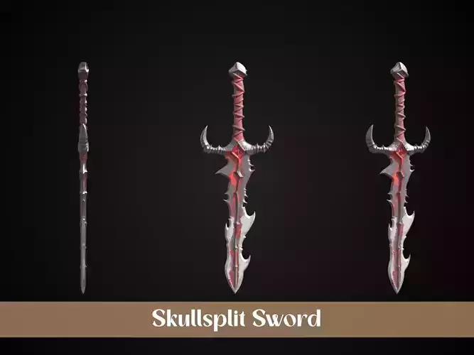 Stylized Orc Sword - Skullsplit