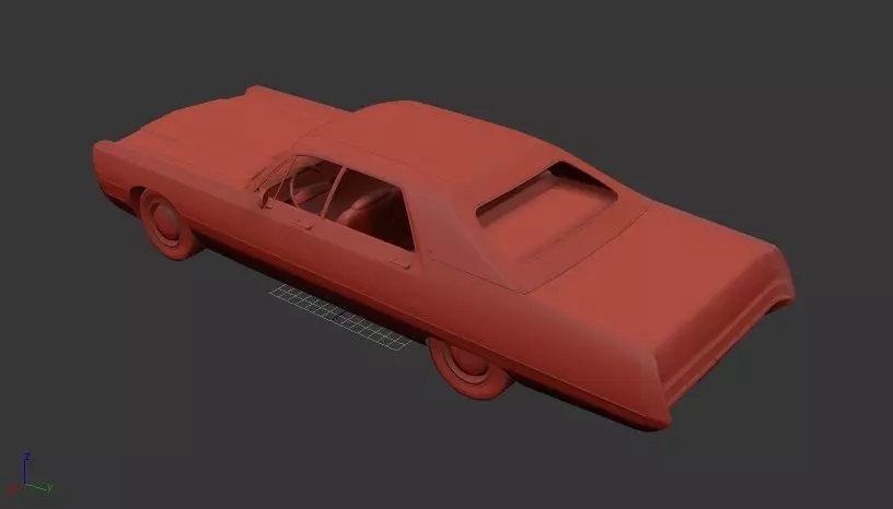 Chrysler Imperial LeBaron 4door Hardtop 1971 3D print model_2