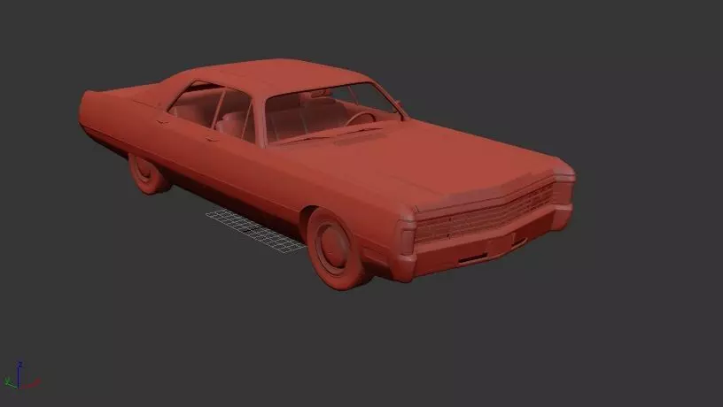 Chrysler Imperial LeBaron 4door Hardtop 1971 3D print model_0