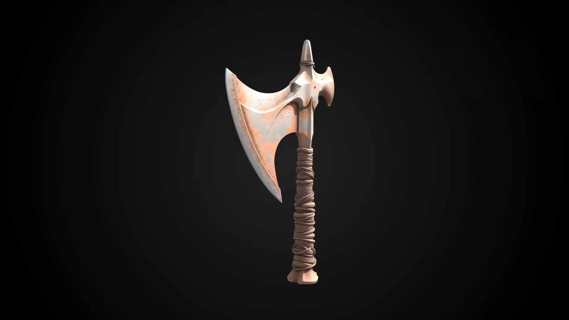 Stylized Orc Sword - Waraxe - Game Ready 3D model_3