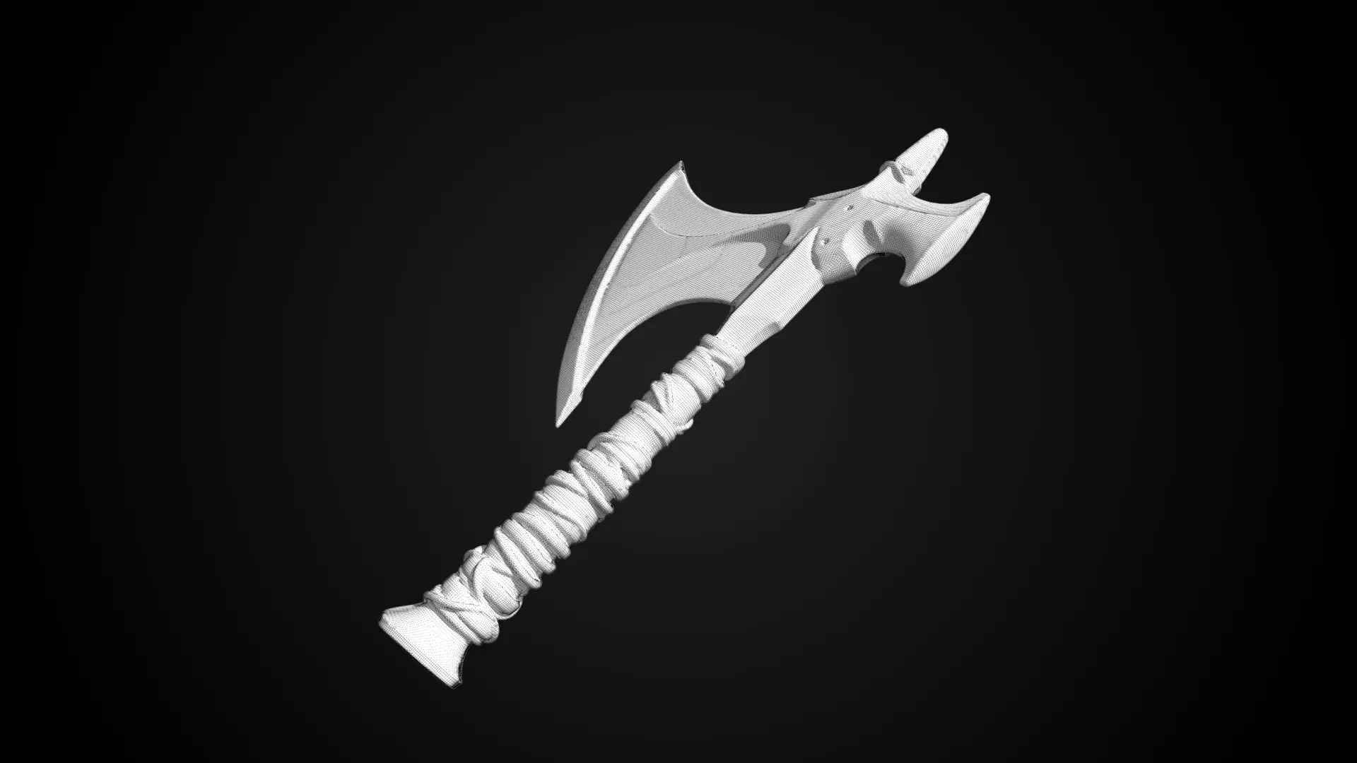 Stylized Orc Sword - Waraxe - Game Ready 3D model_7