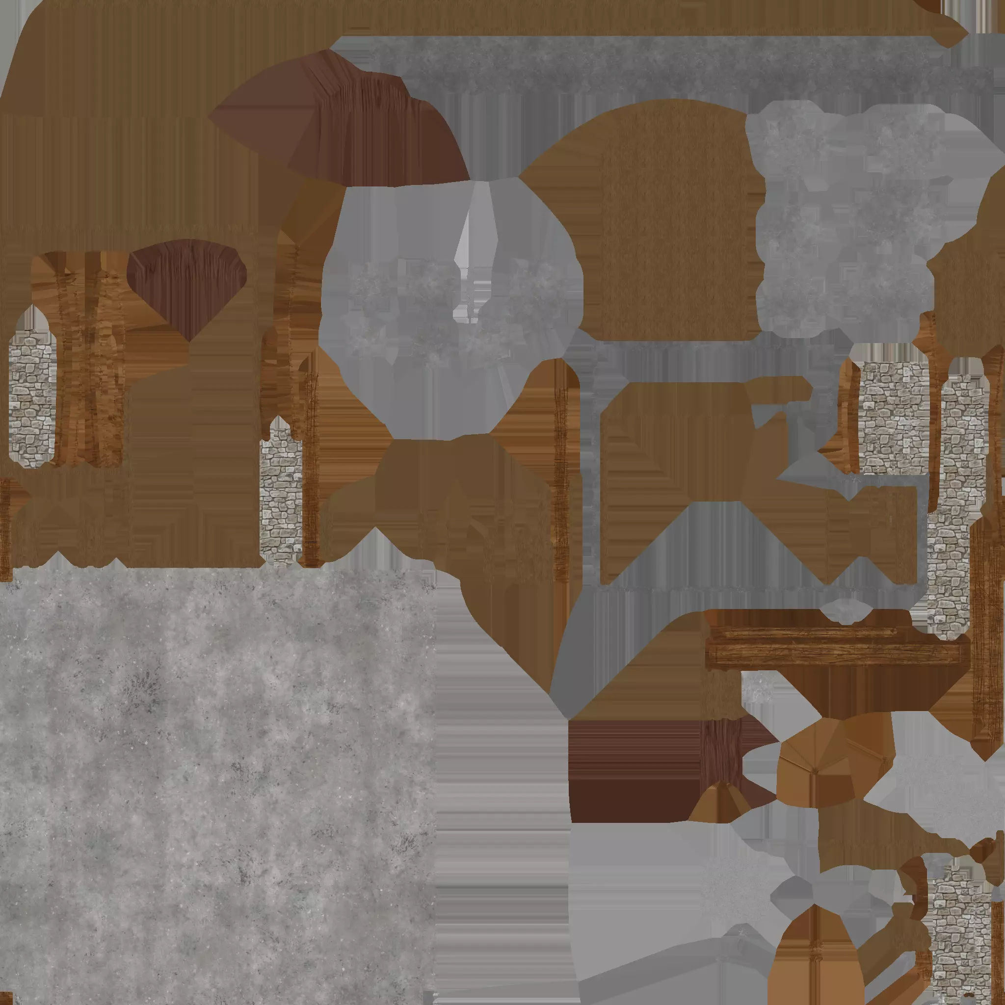 Medieval Village House 3D Model Low-poly 3D model_9