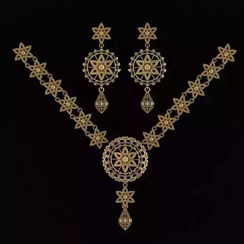 Beautiful Arabic Locket Sets with Chains