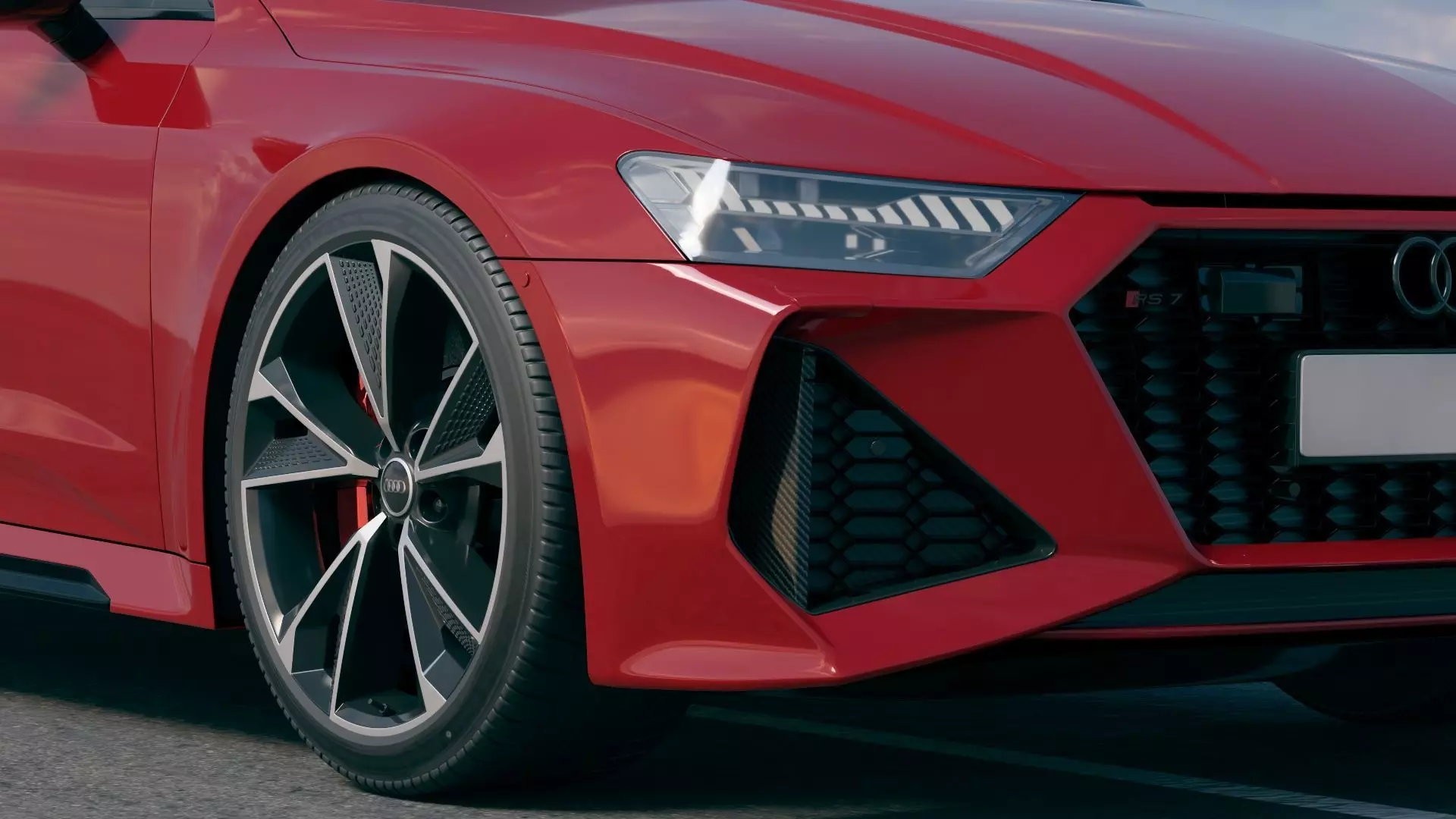 Audi RS7 Sportback 2020  Low-poly 3D model_9