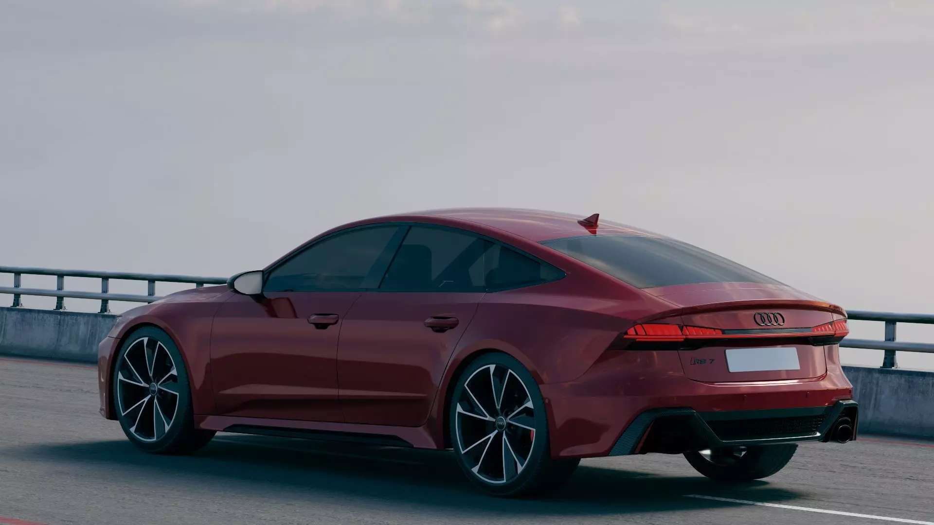 Audi RS7 Sportback 2020  Low-poly 3D model_3