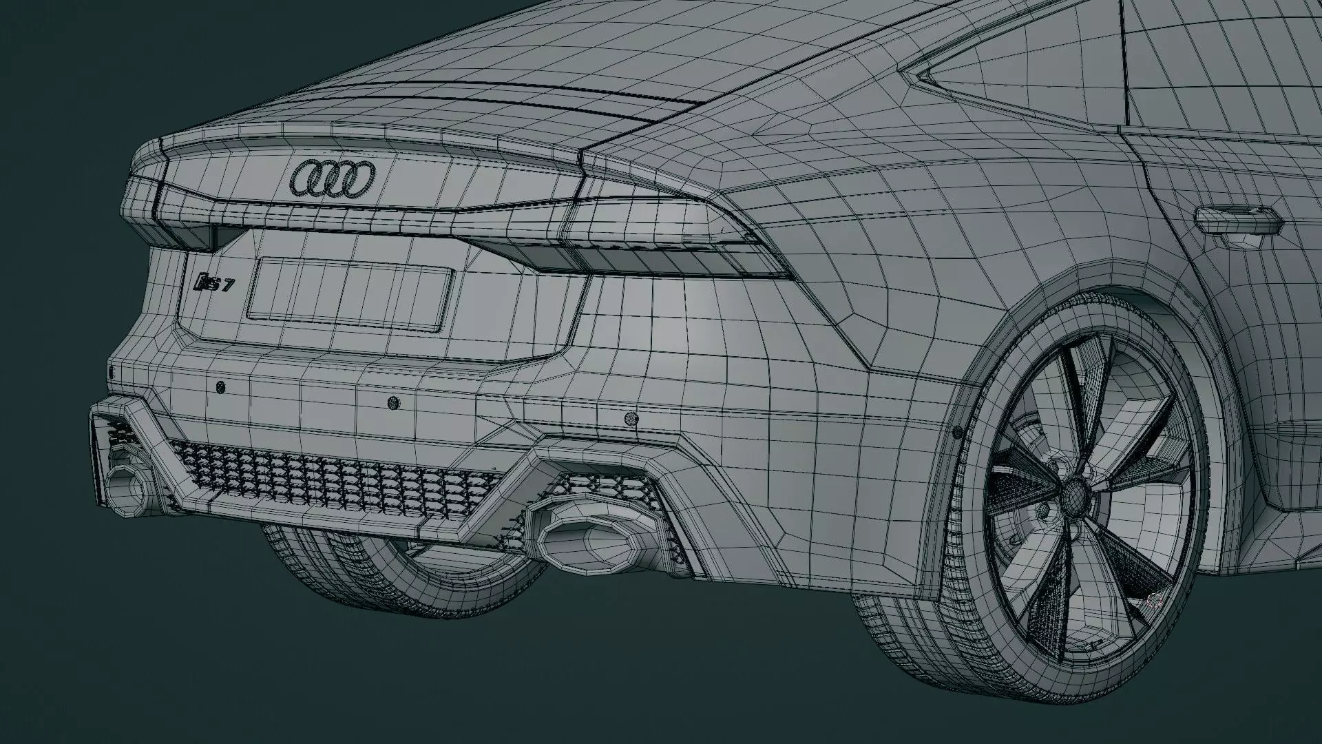 Audi RS7 Sportback 2020  Low-poly 3D model_10