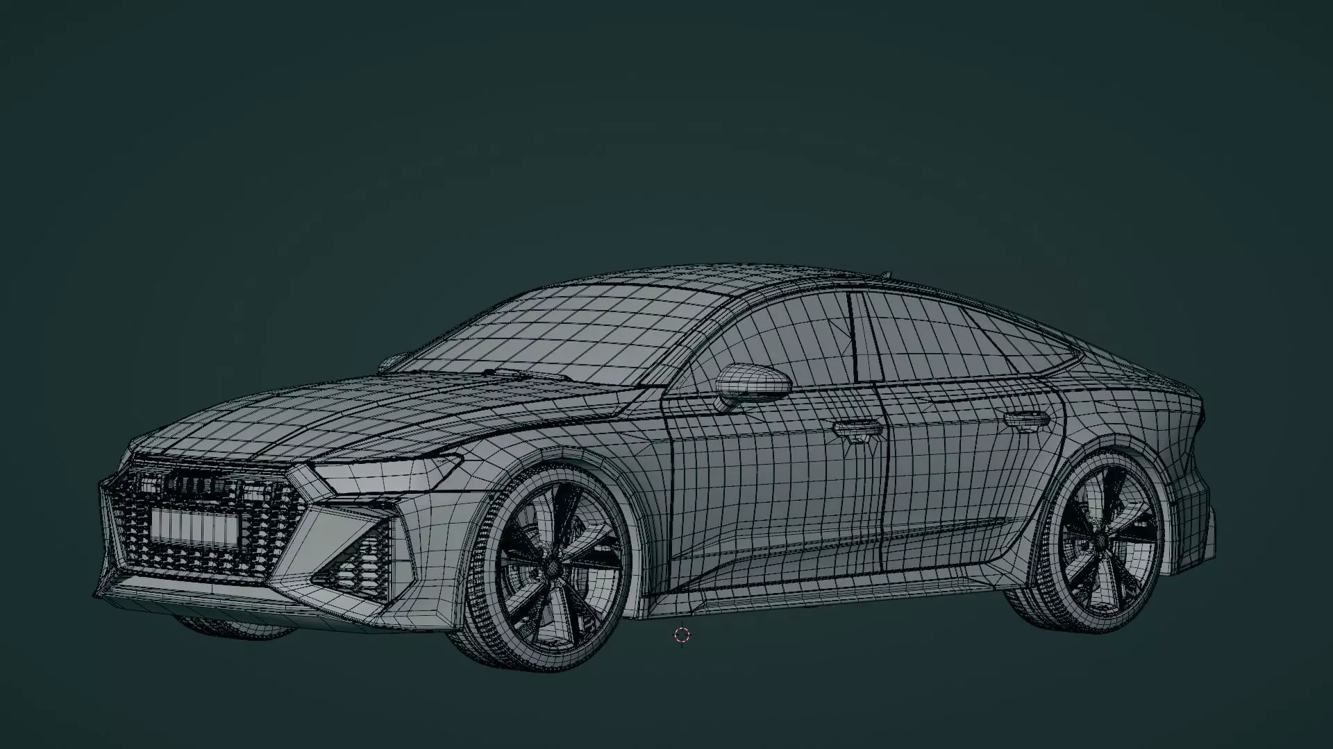 Audi RS7 Sportback 2020  Low-poly 3D model_2