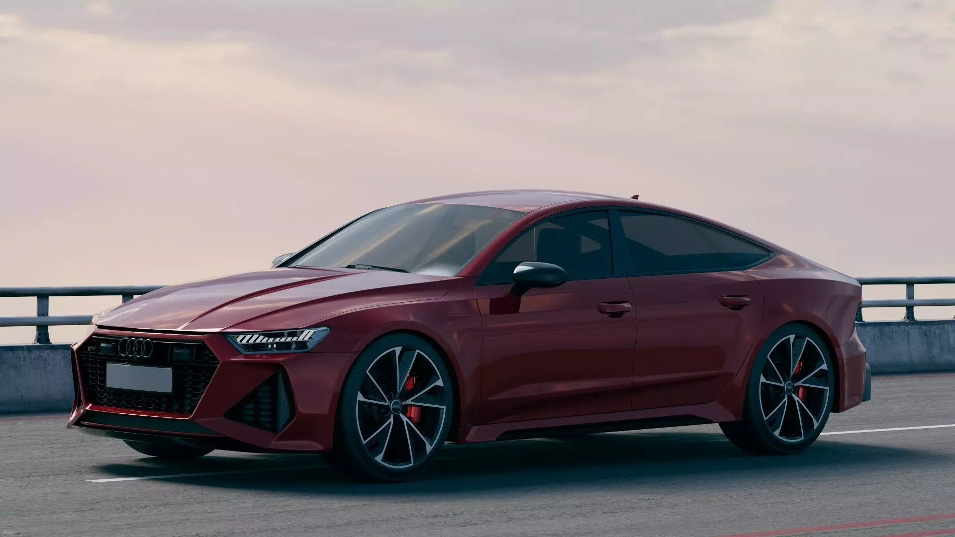 Audi RS7 Sportback 2020  Low-poly 3D model_1