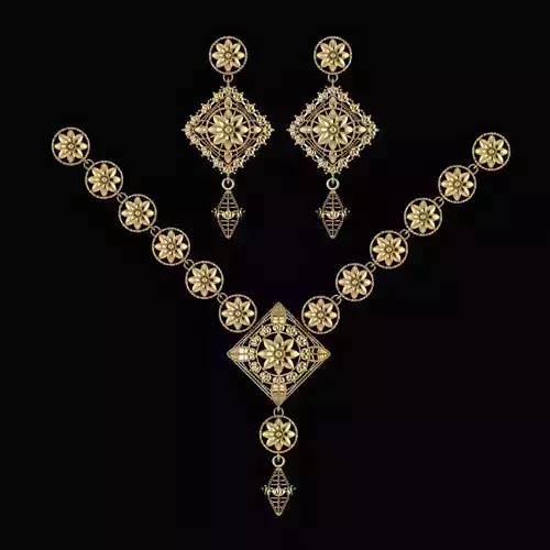 Beautiful Arabic Locket Sets with Chains