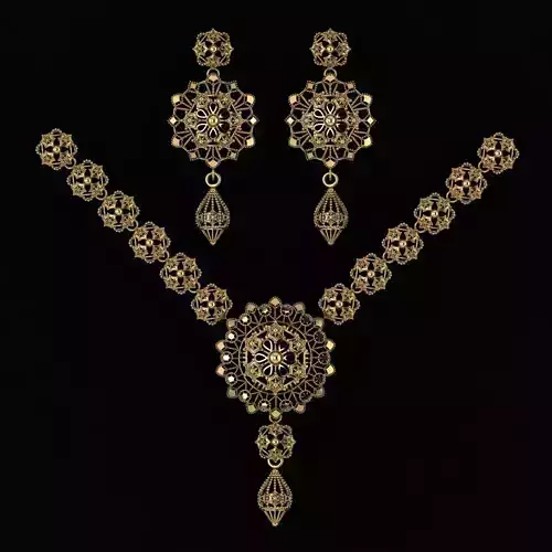 Beautiful Arabic Locket Sets with Chains