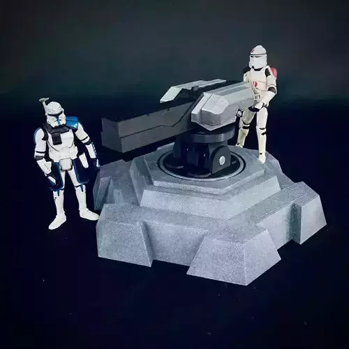 Custom Sci Fi Stationary Railgun 3D print model