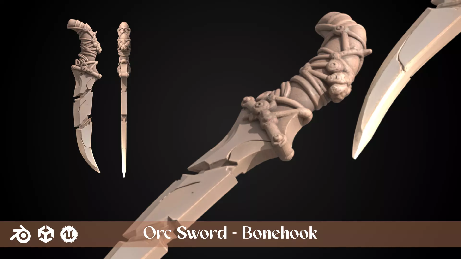 Stylized Sword - Orc Sword Pack 3D Model Collection_4