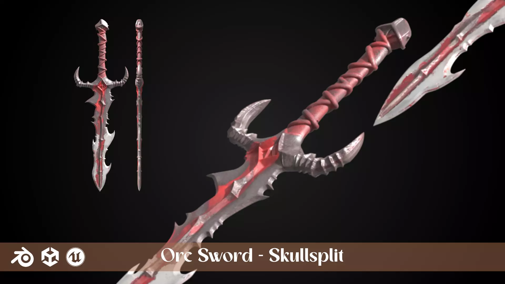Stylized Sword - Orc Sword Pack 3D Model Collection_6