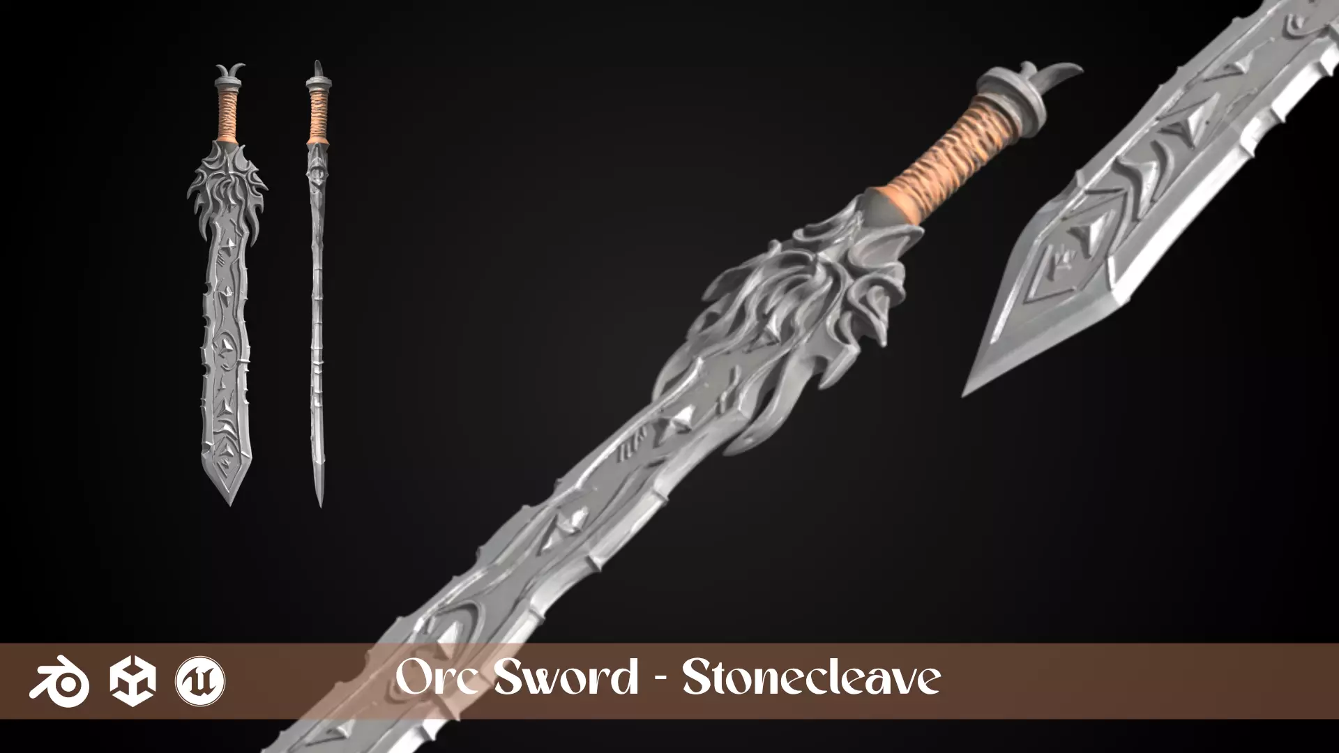 Stylized Sword - Orc Sword Pack 3D Model Collection_2