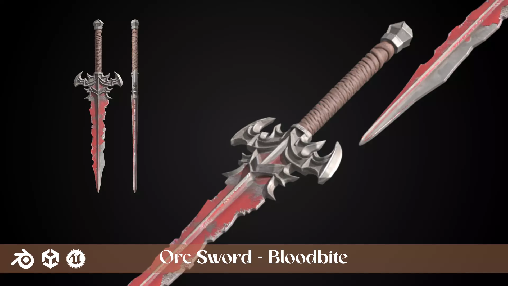 Stylized Sword - Orc Sword Pack 3D Model Collection_5