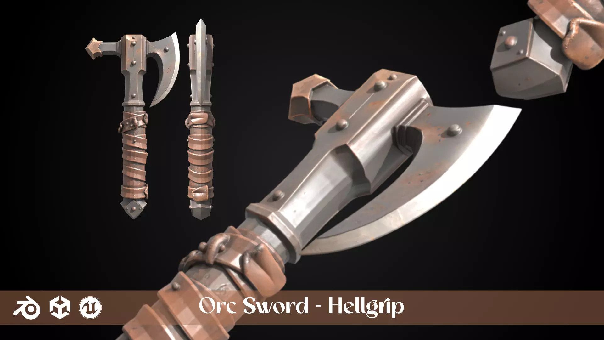 Stylized Sword - Orc Sword Pack 3D Model Collection_8