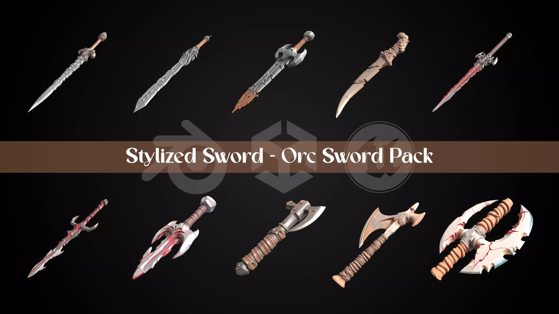 Stylized Sword - Orc Sword Pack 3D Model Collection_0
