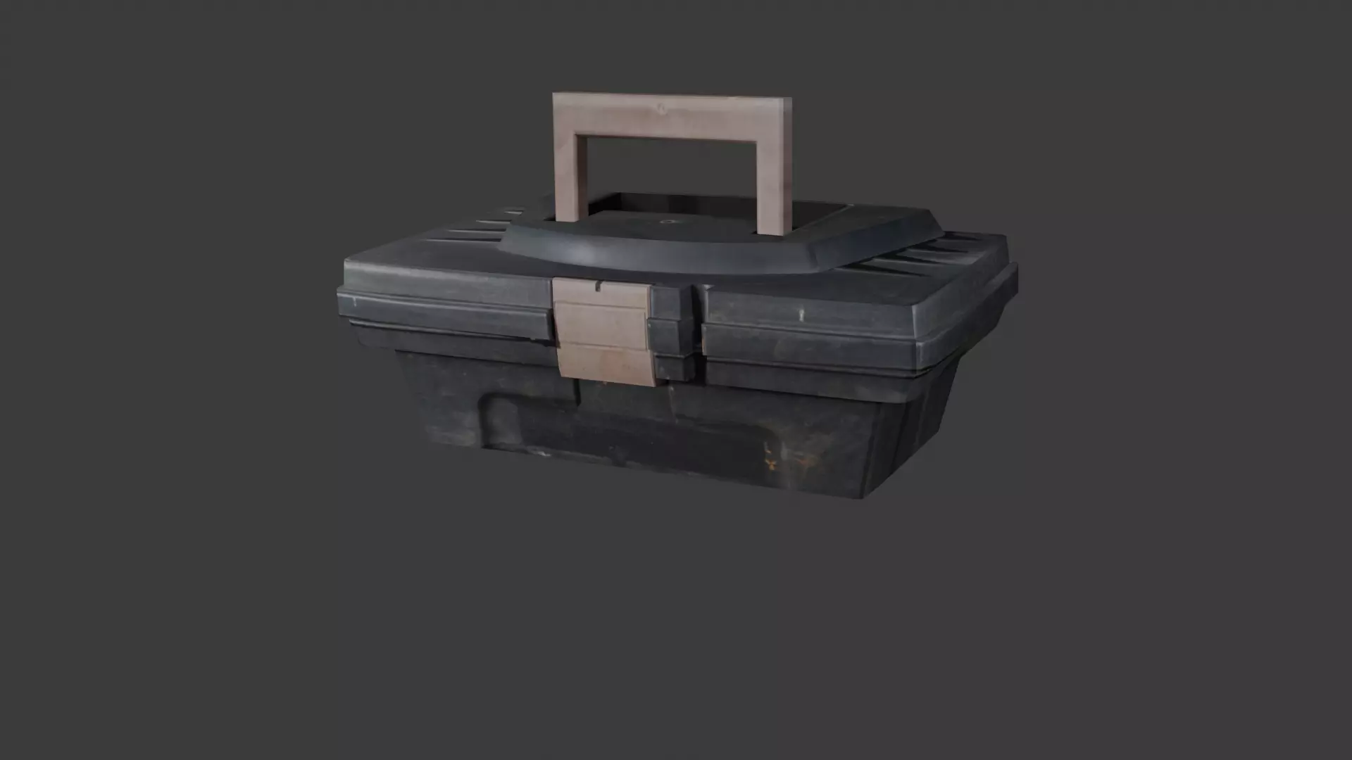 Worn out plastic Toolbox Free low-poly 3D model