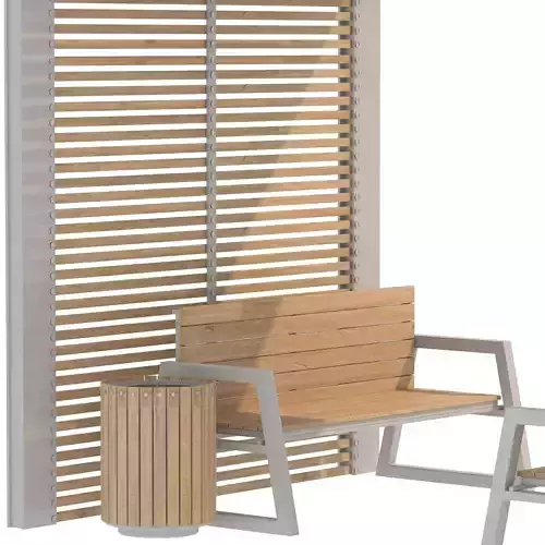 Urban Furniture 09 3D model 4