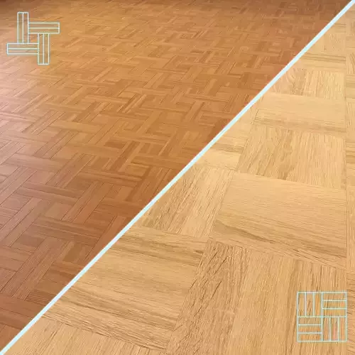 Parquet - Laminate - Wooden floor 2 in 1 Low-poly 3D model