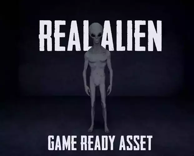 Real Alien 3D Model   Game Ready Animated
