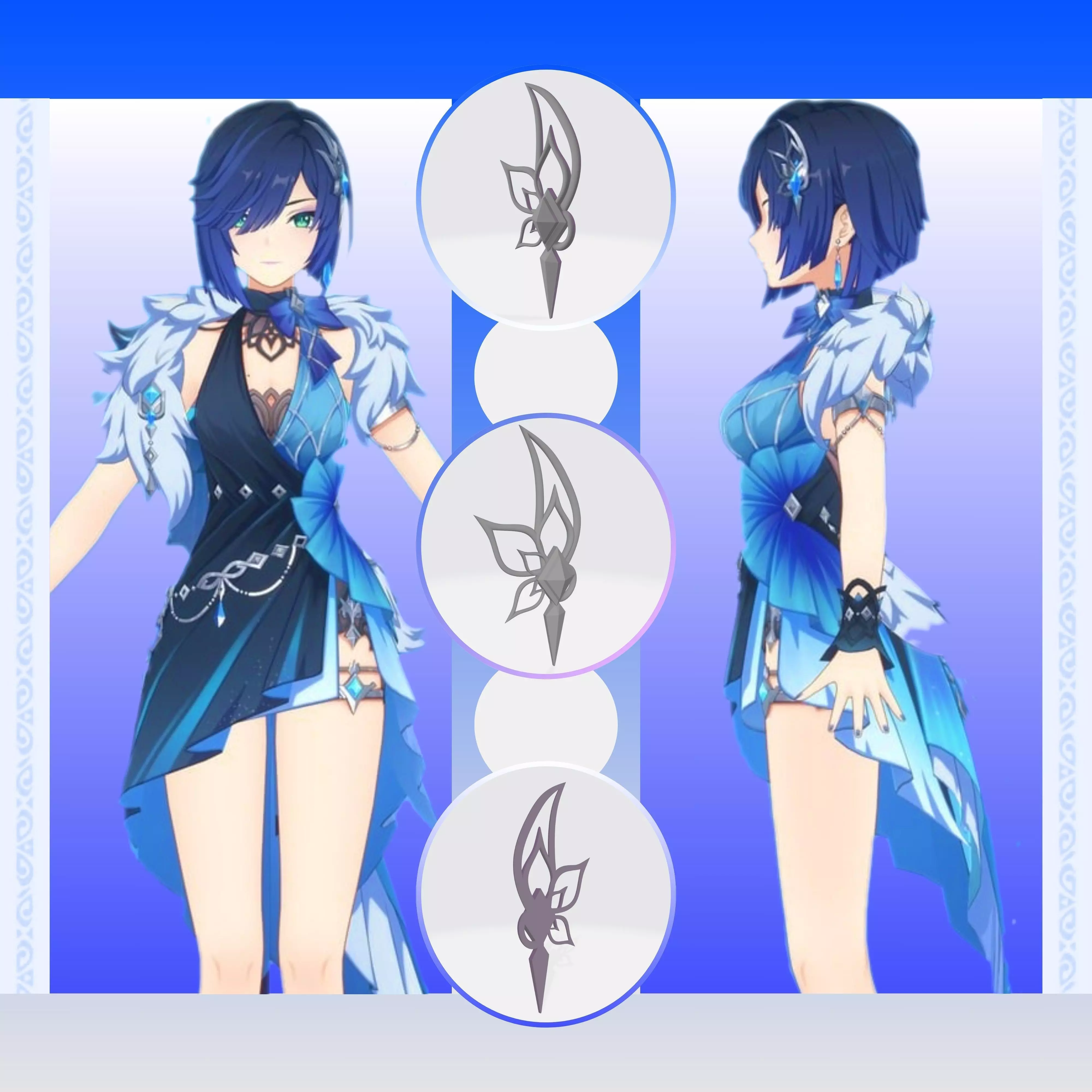 Yelan Hair Accessory - NewSkin Inspired 3D print model_0