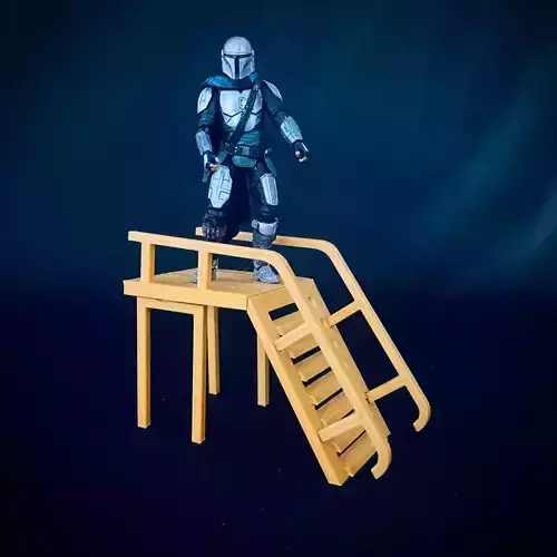 Speeder Ship Entry - Gantry - Stairs - Ladder - Platform 3D print model