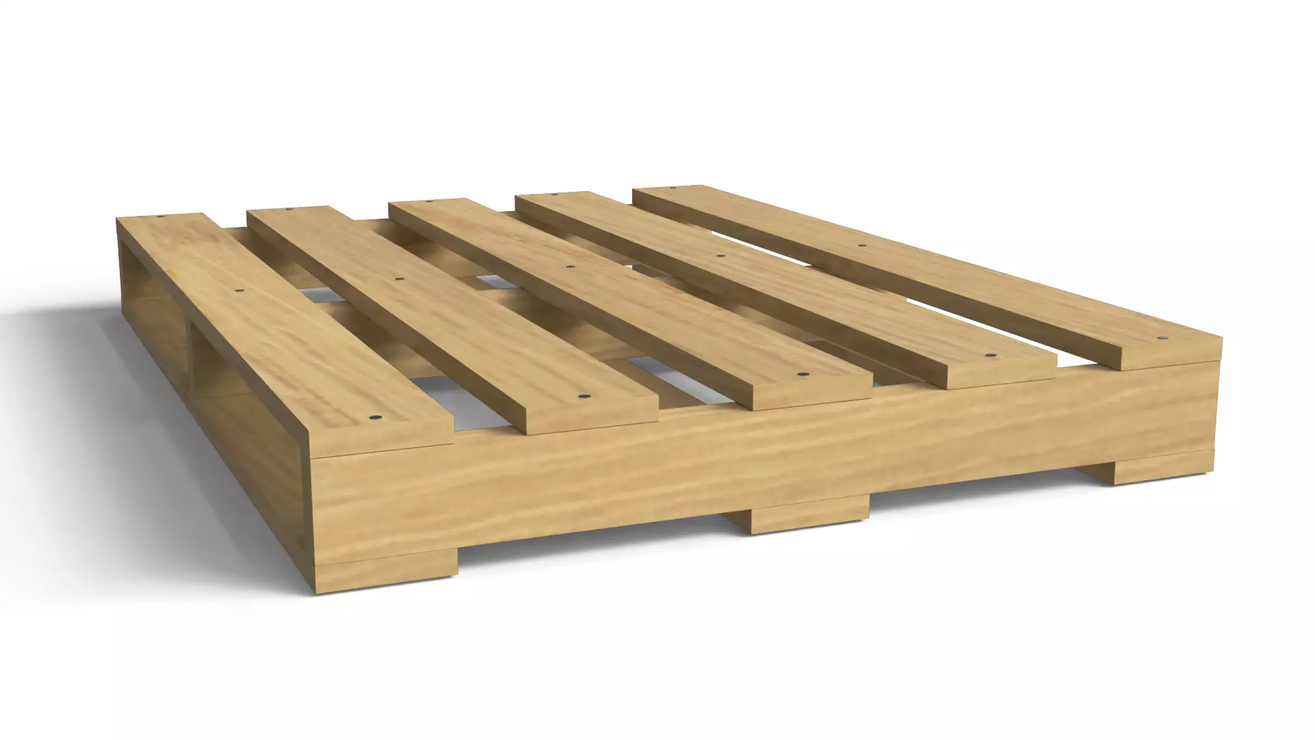 Wooden Pallet Low-poly 3D model_6