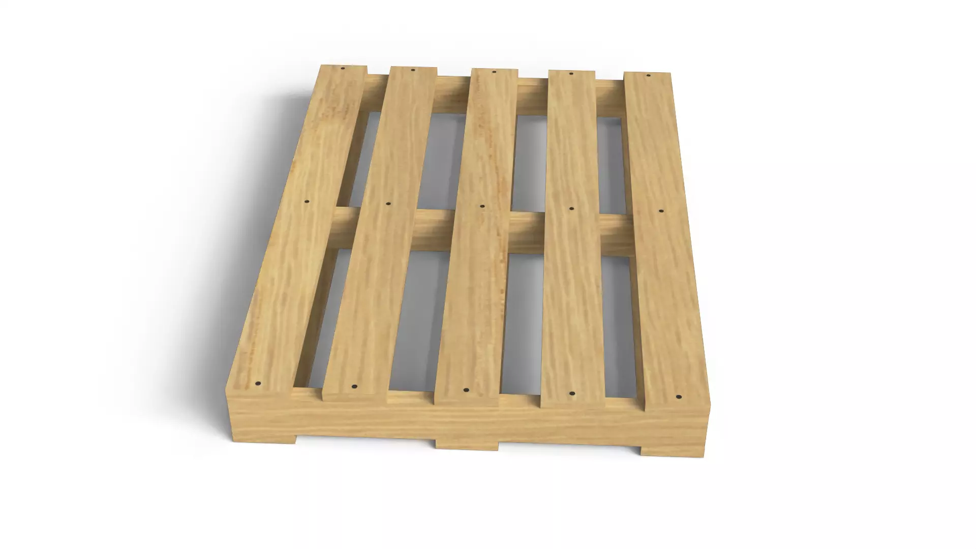 Wooden Pallet Low-poly 3D model_3
