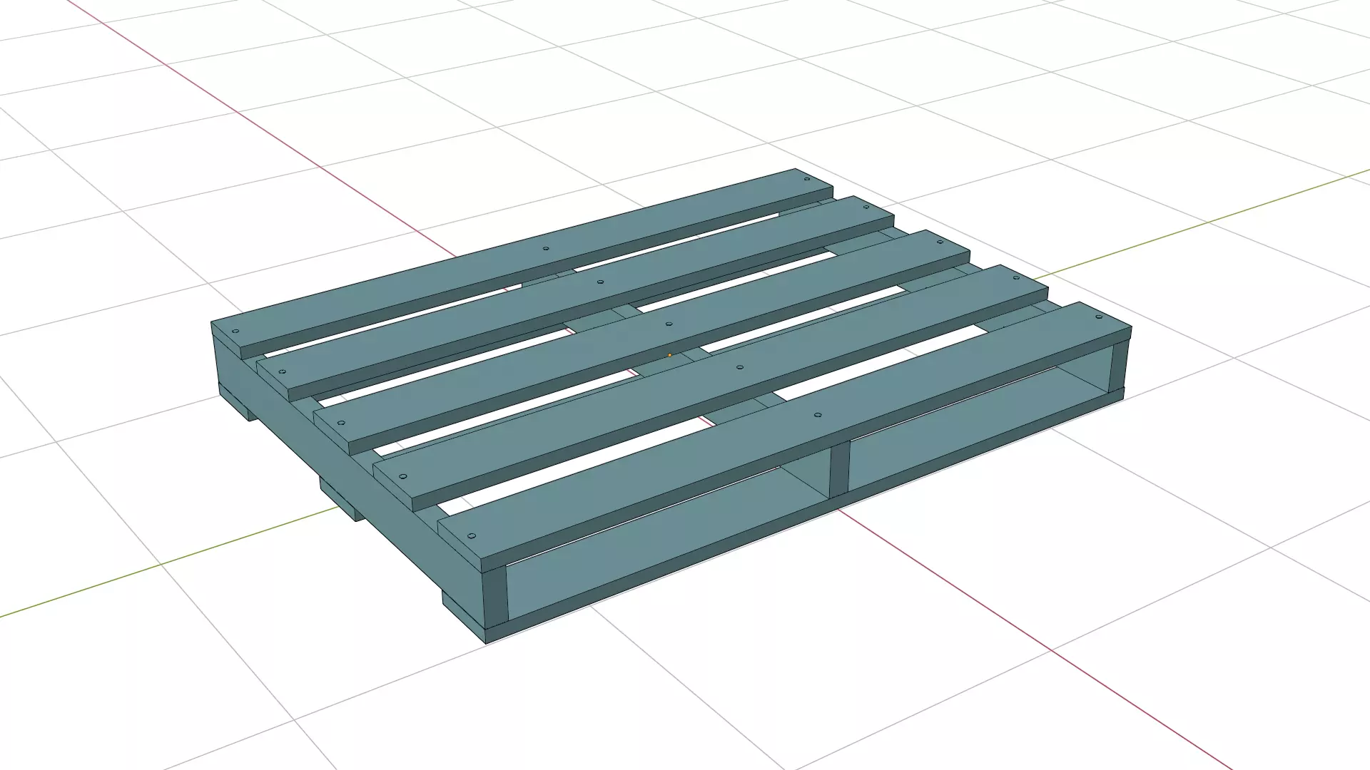 Wooden Pallet Low-poly 3D model_5