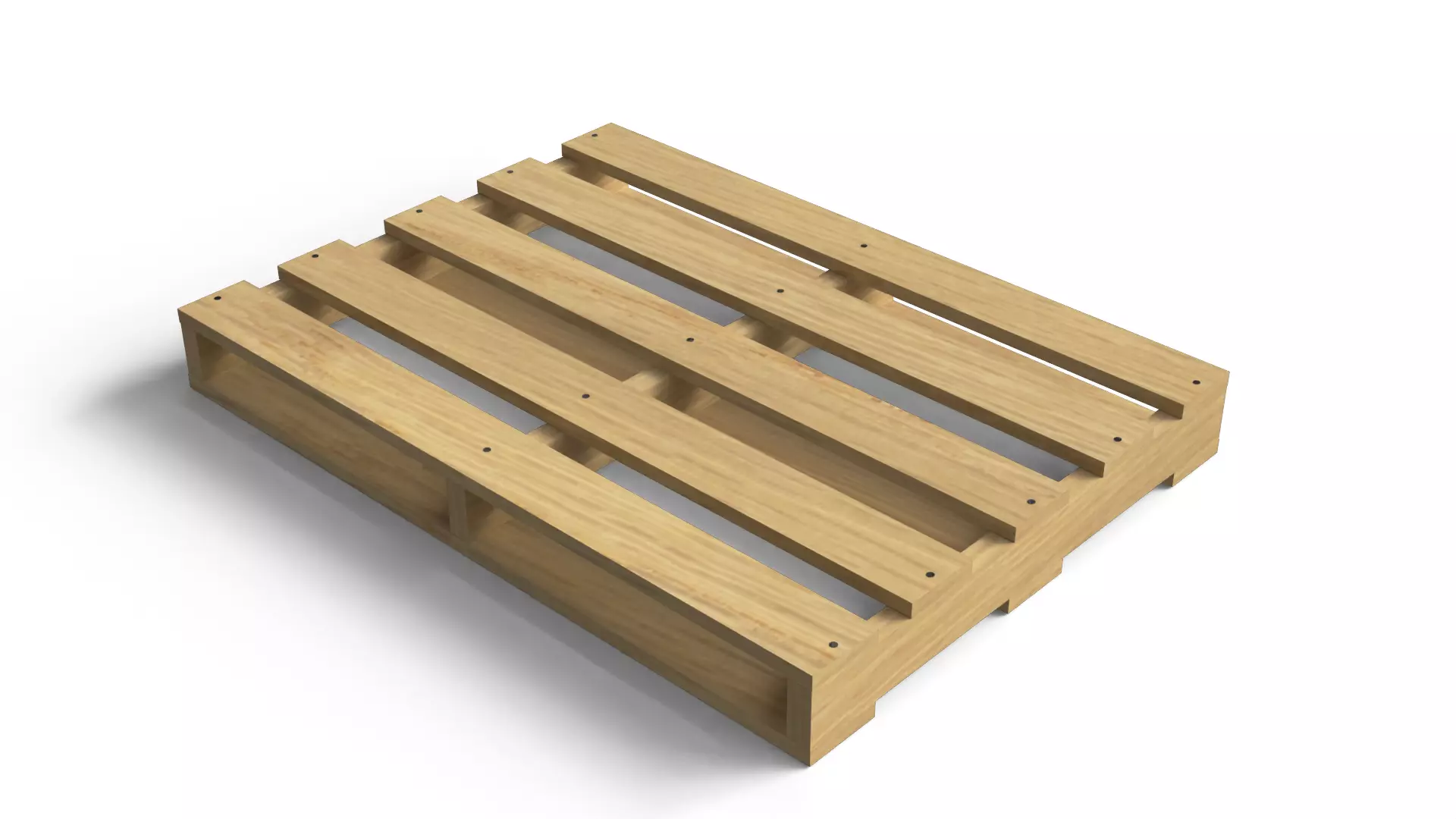 Wooden Pallet Low-poly 3D model_2