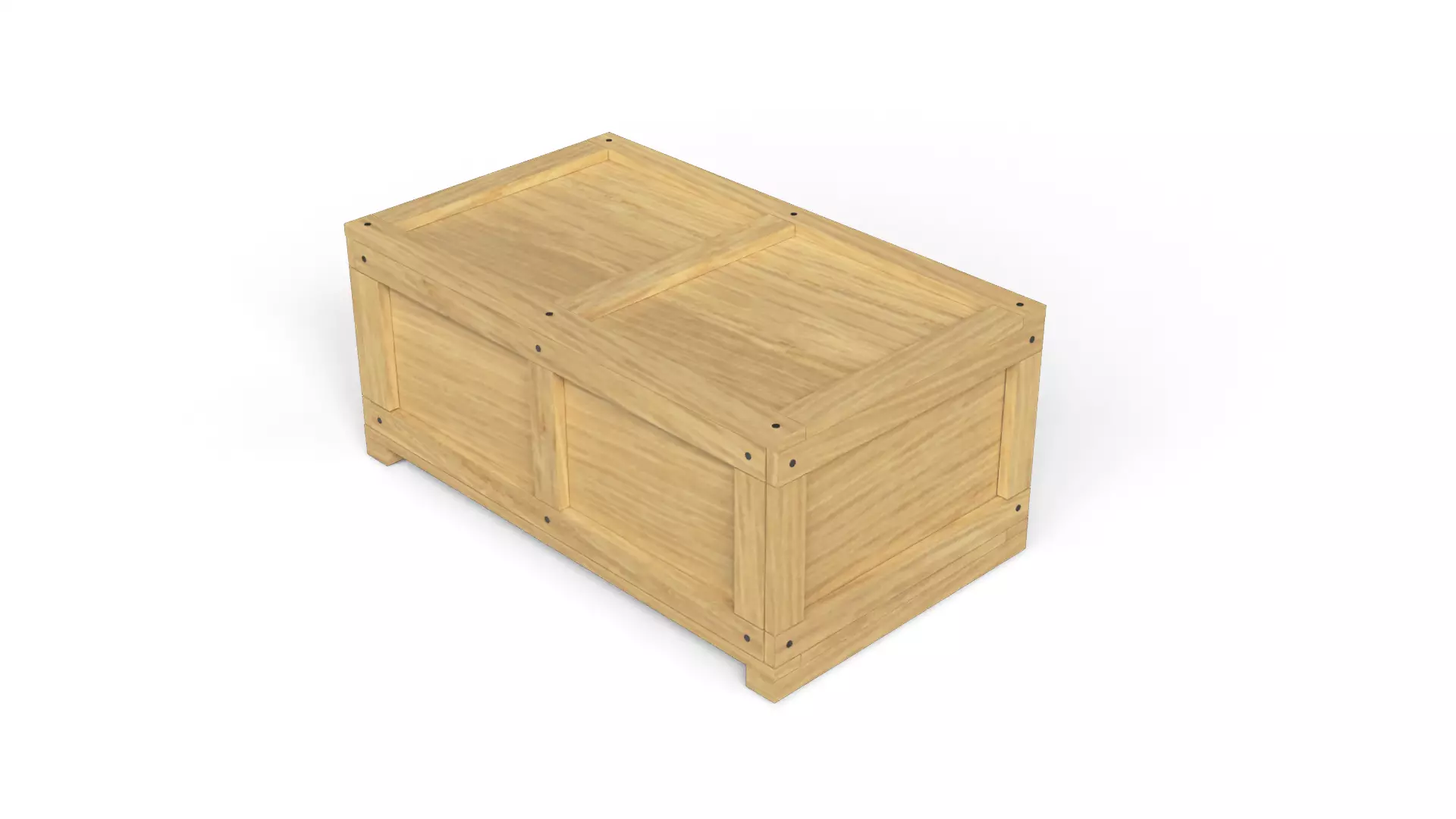 Wooden Box Crate Low-poly 3D model
