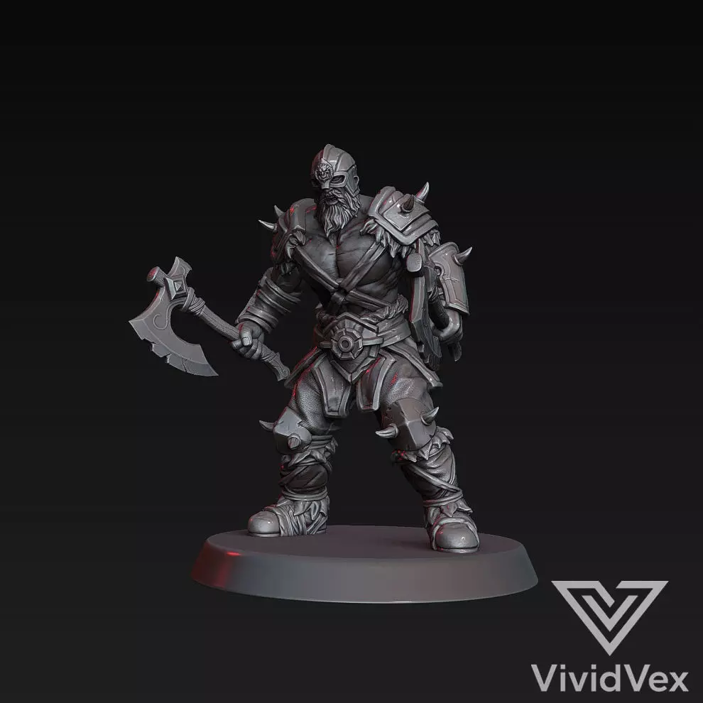 Barbarian Baron 2 weapons  3D print model_0