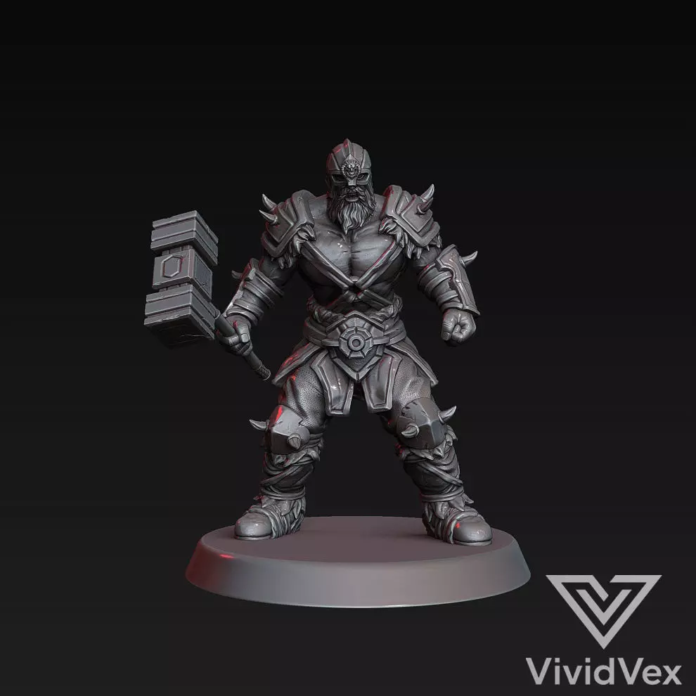 Barbarian Baron 2 weapons  3D print model_1