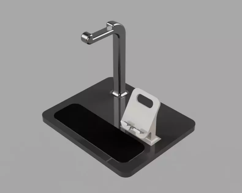 All in One Headphone and Phone Stand with Mousepad Dock 3D print model_0