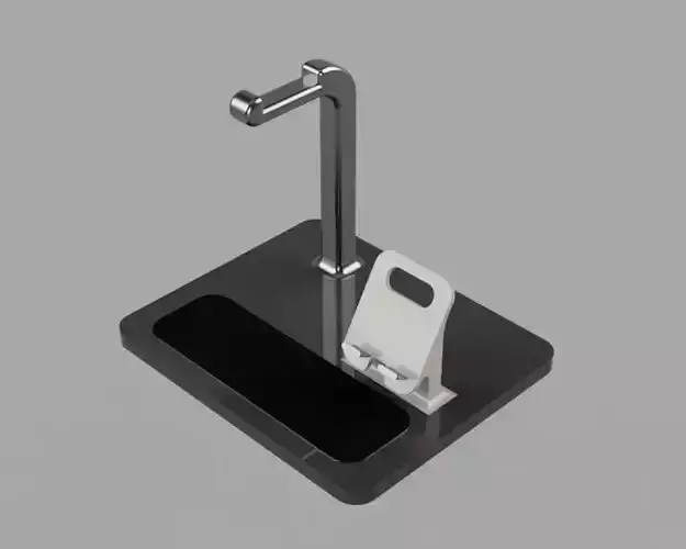  All in One Headphone and Phone Stand with Mousepad Dock   3D print model