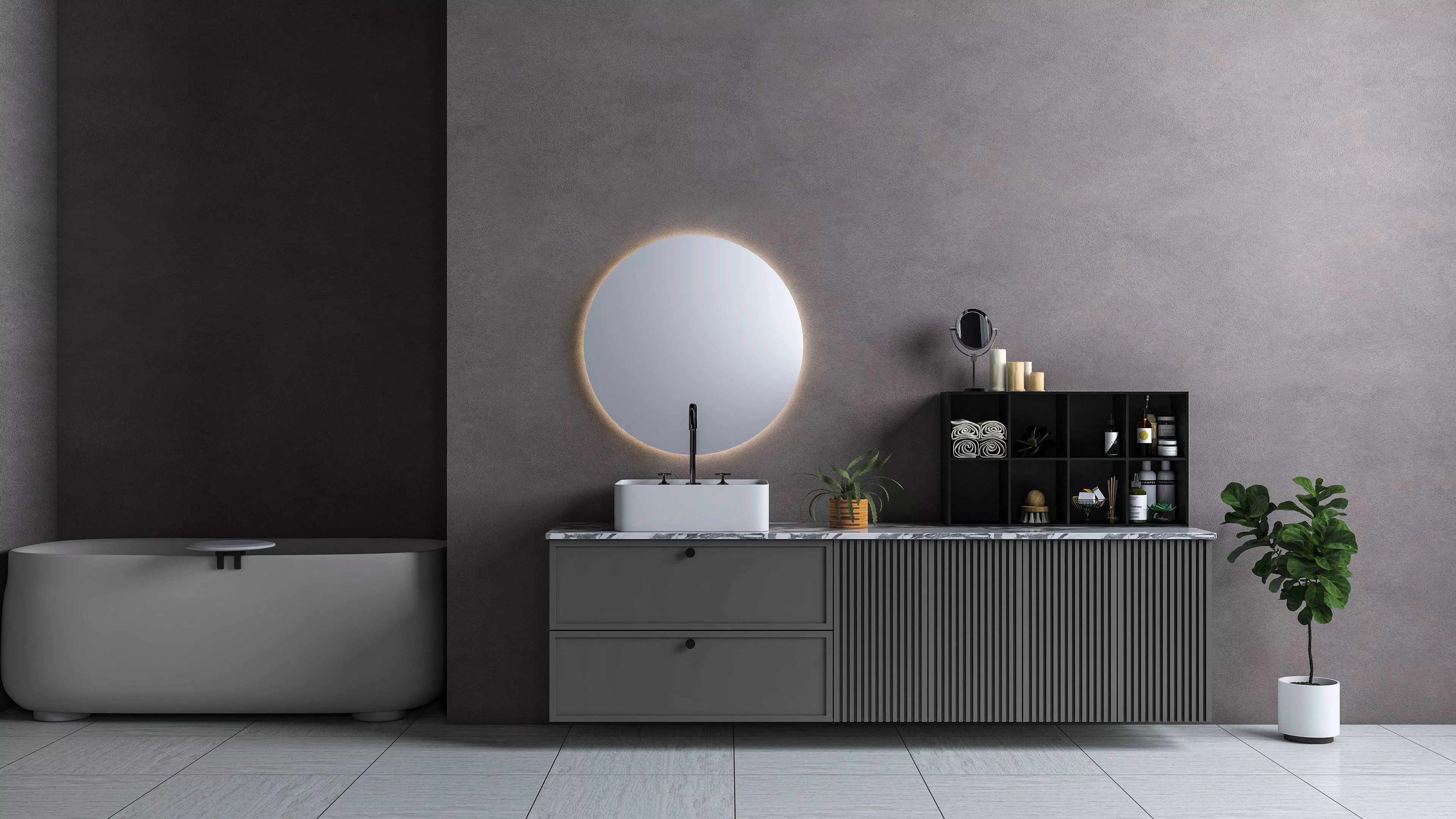 Modern Bathroom Vanity Low-poly 3D model