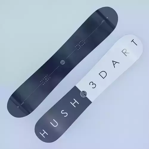 Customizable SnowBoard Camber 152 3D model