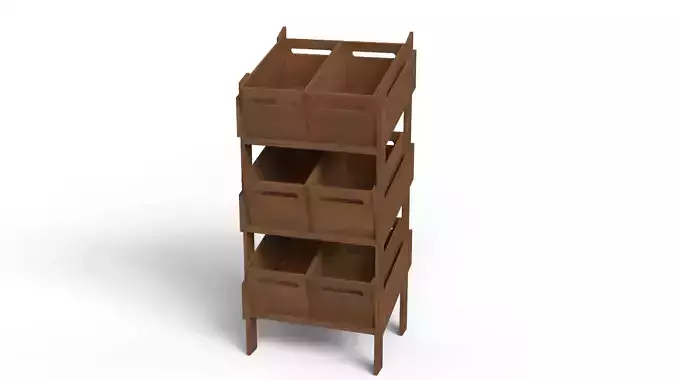 Open Wooden Decorative Crate