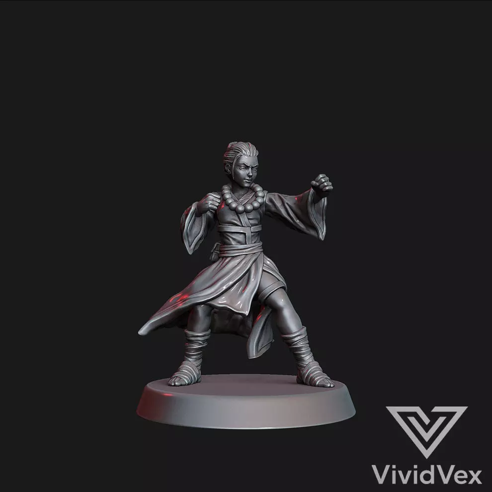 Female Monk 3D print model_0