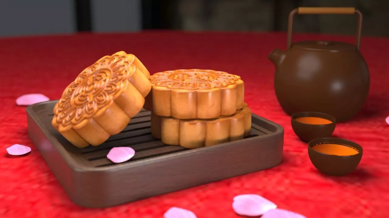 Moon Cake 3D model 3D model_2