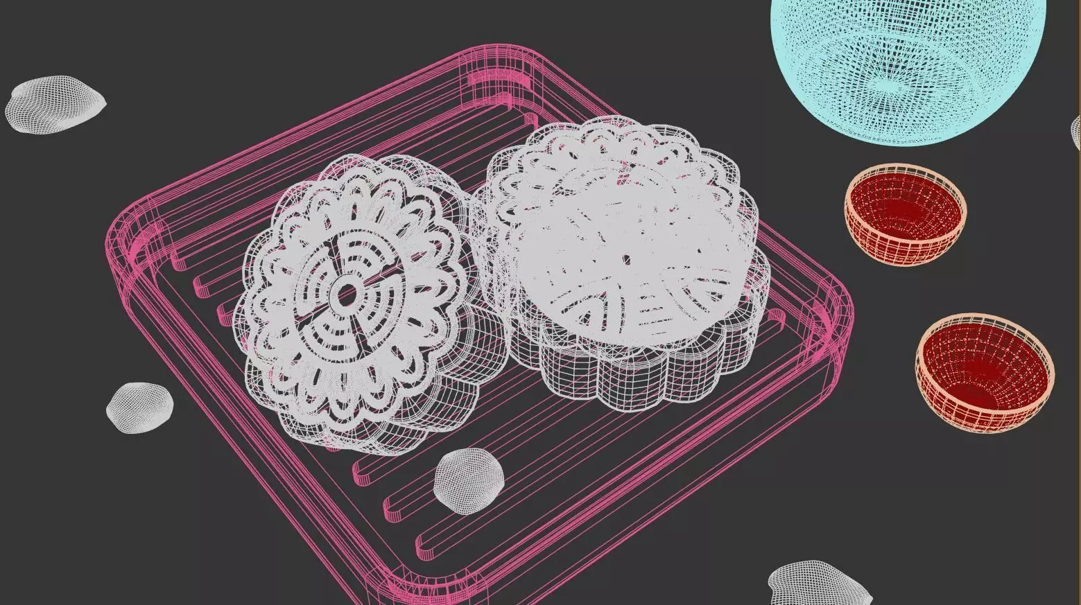 Moon Cake 3D model 3D model_8