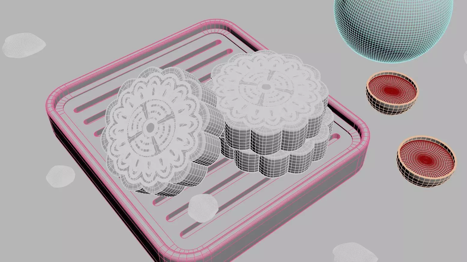 Moon Cake 3D model 3D model_7