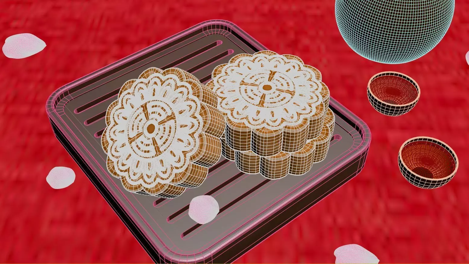 Moon Cake 3D model 3D model_6